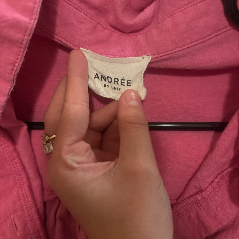 ANDREE BY UNIT Pink Button Down Shirt